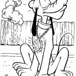 דף צביעה פלוטו שמח להיות במקום הראשון