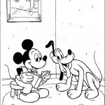 דף צביעה מיקי מקריא לפלוטו סיפור