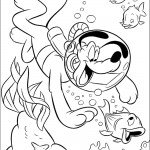 דף צביעה פלוטו צולל במעמקי הים