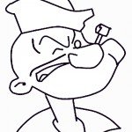 דף צביעה פני פופאי המלח