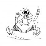 דף צביעה אוליב מתפקעת מצחוק