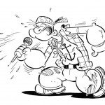 דף צביעה פופאי פוצח בשירה