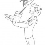 דף צביעה פופאי והציפור ברניס