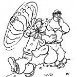 דף צביעה פופאי ובלוטו