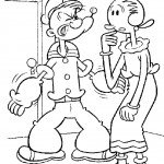 דף צביעה פופאי כועס על אוליב