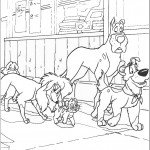 דף צביעה אוליבר וחבורתו צועדים ברחוב