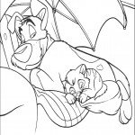 דף צביעה אוליבר נרדם במיטתו של דודג'ר