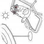 דף צביעה הפינגווין נח בחוף הים