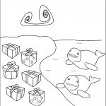 דף צביעה מתנות לדולפינים