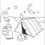 דף צביעה הפינגווינים במאהל