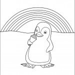 דף צביעה הפינגווין מלקק גביע גלידה