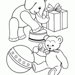 דף צביעה מתנות וצעצועים 5