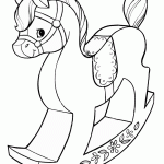 דף צביעה סוס עץ 2