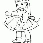 דף צביעה בובה 2