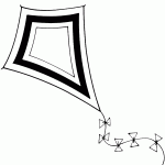 דף צביעה עפיפון 1