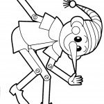 דף צביעה פינוקיו הליצן