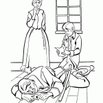 דף צביעה בילי בונס קורא את המכתב ומת