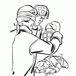 דף צביעה הפיראטים מחפשים את מפת האוצר