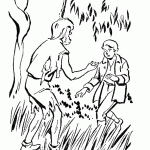 דף צביעה בן גאן וג'ים הוקינס על האי