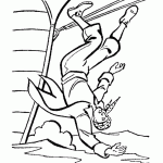 דף צביעה הפיראט ישראל הנדס נופל מהספינה