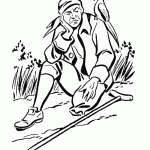 דף צביעה ג'ון סילבר הארוך והתוכי