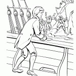 דף צביעה ג'ים הוקינס על סיפון האוניה