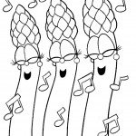 דף צביעה האספרגוסים פוצחים בשירה