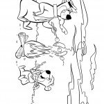 דף צביעה יוגי ובובו עושים על האש