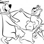 דף צביעה יוגי, סינדי ובובו בריקוד משותף