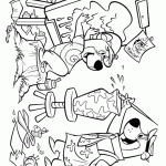 דף צביעה יוגי ובובו מציירים