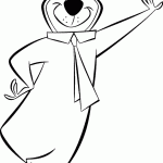 דף צביעה יוגי הדוב 3