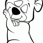 דף צביעה יוגי הדוב תופס תנומה