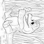 דף צביעה התנין עם פאונה ורוזטה דף צביעה התנין עם פאונה ורוזטה