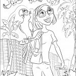 דף צביעה לינדה ובלו יוצאים לטיול