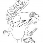 דף צביעה תוכי המקאו בלו