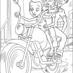 דף צביעה טוליו, לינדה ופרננדו על האופנוע