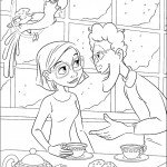 דף צביעה בלו צופה בטוליו ולינדה