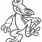 דף צביעה גבי הצפרדע הוורודה