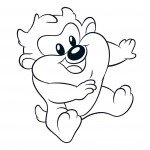 דף צביעה התינוק טאז