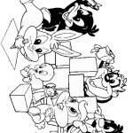 דף צביעה השד הטסמני טאז וחברים