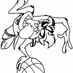 דף צביעה טאז במשחק כדורסל