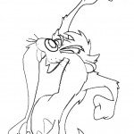 דף צביעה טאז משתולל משמחה