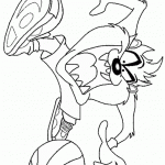 דף צביעה טאז מכדרר