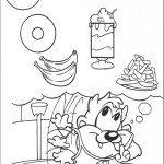 דף צביעה טאז הזללן חולם על אוכל