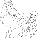דף צביעה סופיה וסוס הפוני